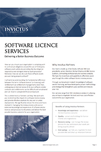 SOFTWARE LICENCE SERVICES